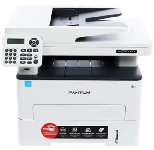 МФУ лазерное черно-белое Pantum M7200FD M7200FD А4, 33 стр/мин, 1200 × 1200 dpi, 256Мб RAM, PCL/PS, дуплекс, лоток 250 л, автоподатчик, USB