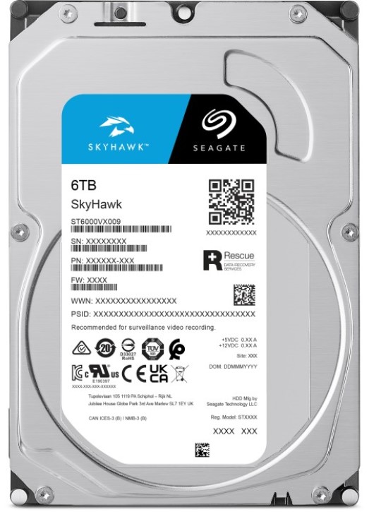 

Жесткий диск 6TB SATA 6Gb/s Seagate ST6000VX009 SkyHawk 3.5" 5400rpm 256MB, ST6000VX009