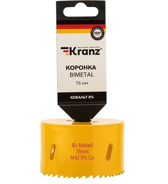 

Коронка KRANZ KR-92-0238 Bimetal 76 мм, KR-92-0238