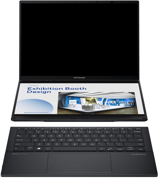 

Ноутбук ASUS Zenbook Pro DUO 14 OLED UX8406MA-QL141W 90NB12U1-M00HY0 Ultra 9 185H/32GB/1TB SSD/Arc graphics/14" FHD OLED/WiFi/BT/cam/Win11Home/gray, Zenbook Pro DUO 14 OLED UX8406MA-QL141W