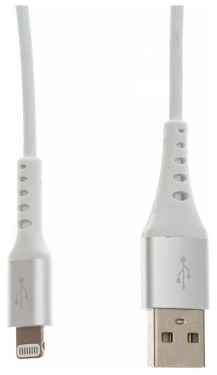 

Кабель интерфейсный Cactus CS-LG.USB.A-1 USB(m)/Lightning(m), 1м, белый, блистер, CS-LG.USB.A-1