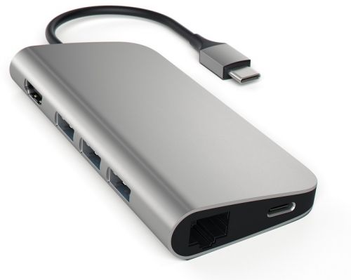 Концентратор Satechi Aluminum Multi-Port Adapter 4K ST-TCMAM интерфейс USB-C. Порты: USB Type-C, 3хU
