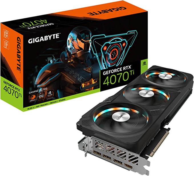 

Видеокарта PCI-E GIGABYTE GeForce RTX­ 4070 Ti GAMING (GV-N407TGAMING-12GD) 12GB GDDR6X 192bit 4nm 2310/21000MHz HDMI/3*DP, GeForce RTX­ 4070 Ti GAMING (GV-N407TGAMING-12GD)