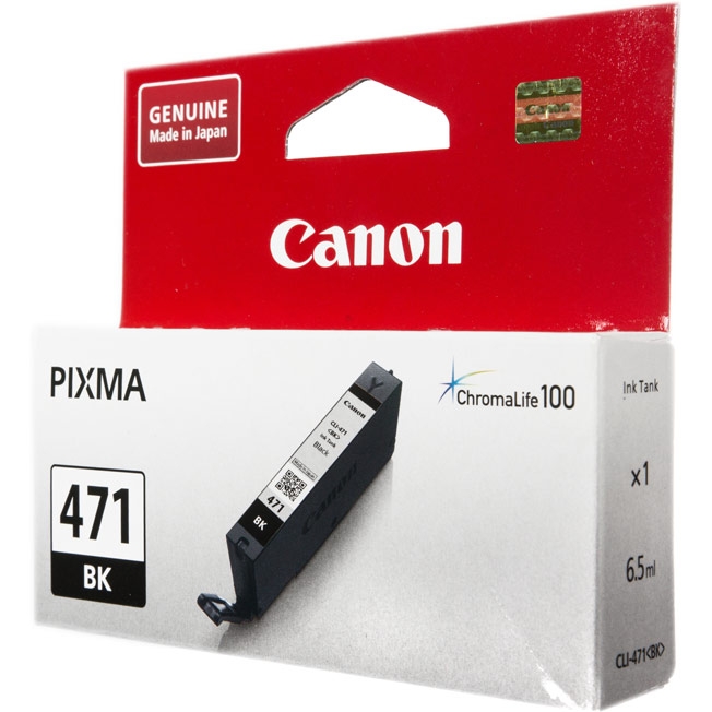 

Картридж Canon CLI-471 BK 0400C001 для MG5740, MG6840, MG7740. Чёрный. 398 страниц., CLI-471 BK