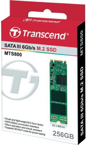 Накопитель SSD M.2 Transcend TS256GMTS800S MTS800 256GB MLC SATA 6Gb/s 500/460MB/s IOPS 70K/75K MTBF 1.5M - фото 2