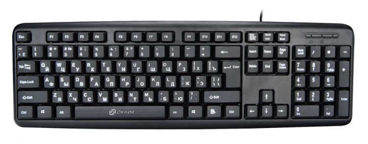 Клавиатура Oklick 180MV2 черная USB (1185956)