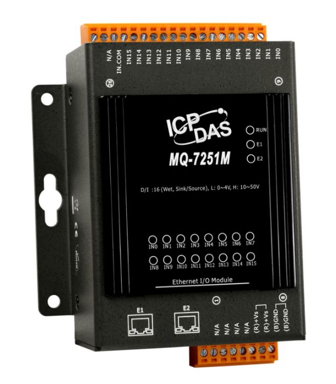 

Модуль ICP DAS MQ-7251M MQTT I/O Module with 2-port Ethernet Switch, with 16-ch DI (RoHS), MQ-7251M