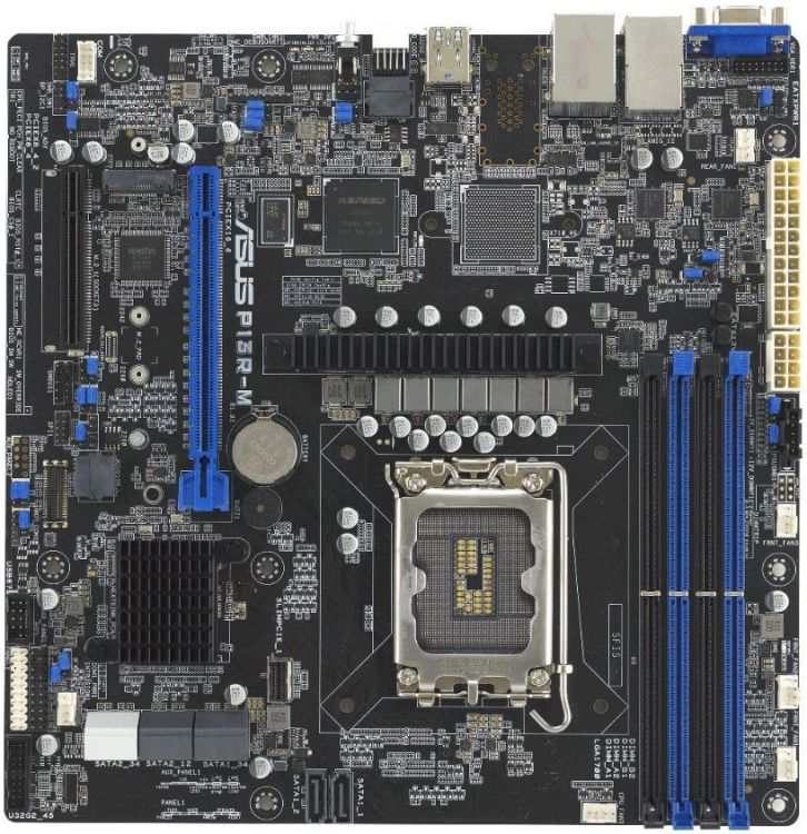 

Материнская плата mATX ASUS P13R-M (LGA1700, Intel C262, 4*DDR5 (4400), 2*PCIE, 8*SATA 6G RAID, M.2, 2*Glan, Mlan, VGA, 3*USB 3.2), P13R-M