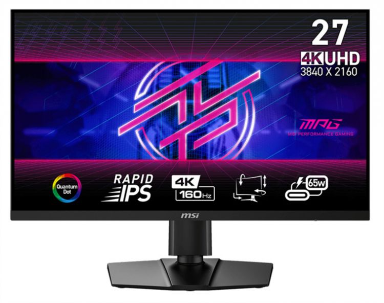 

Монитор 27" MSI Optix MPG 274URF QD 9S6-3CC29H-275 3840x2160 LED, 16:9, IPS, 400cd, 1000:1, 100M:1, 0.5ms(GTG), 178/178, DP, 2xHDMI, 4xUSB, 160Hz, til, Optix MPG 274URF QD
