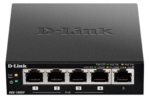 

Коммутатор D-link DGS-1005P, DGS-1005P