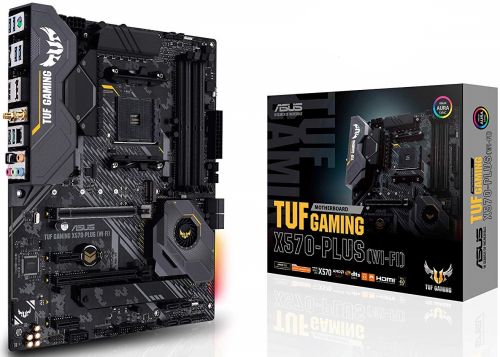 Материнская плата ATX ASUS TUF GAMING X570-PLUS(WI-FI) (AM4,AMD X570,4*DDR4,8*SATA 6G RAID,2*M.2,4*P