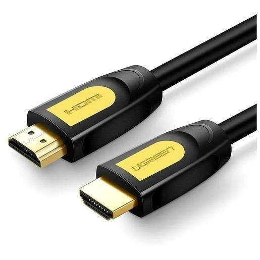 

Кабель интерфейсный UGREEN HD101 10128_ HDMI Male To Male, 1,5м, черно-желтый, HD101