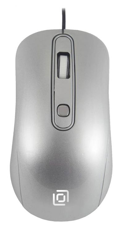 

Мышь Oklick 155M серебристая, оптическая (1600dpi) USB (4but), 155M