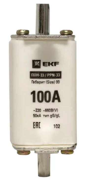 

Предохранитель EKF fus-33/160/100 ППН-33 160/100А габарит 00, fus-33/160/100