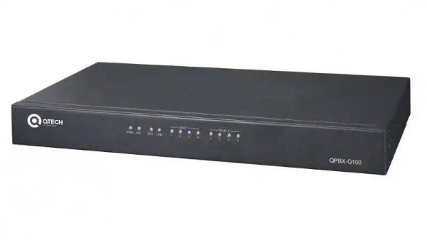 АТС IP QTECH QPBX-Q100 до 100 SIP абонентов, 30 одновременных разговоров, питание 220В через адаптер
