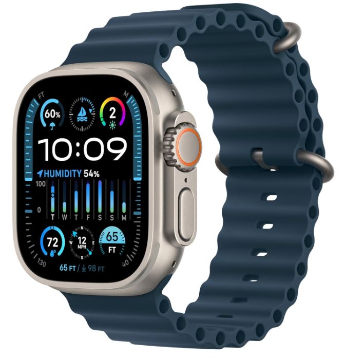 

Часы Apple Watch Ultra 2 49mm Titanium Case with Blue Ocean Band, Watch Ultra 2 49mm