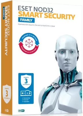 Eset NOD32 Smart Security Family универсальная лицензия на 1 год на 3 устройства или продление
