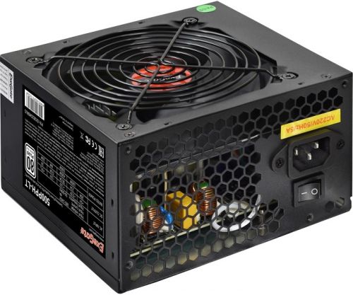 Блок питания ATX Exegate 500PPH-LT 500W, APFC, 120mm fan, 80Plus Standart, кабель 220V с защитой от