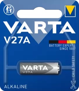 

Батарейка Varta ELECTRONICS LR27/A27/MN27 04227101401 BL1 Alkaline 12V, ELECTRONICS LR27/A27/MN27