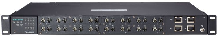 цена Преобразователь MOXA NPort S9650I-16F-2HV-E-T 16-port fiber ST, rugged device server, 2 x 10/100M RJ45 1588v2, 2 x 10/100M RJ45, 110/220VDC/VAC,: -40/