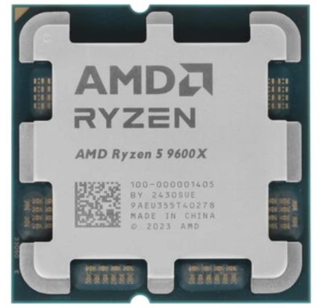 Процессор AMD Ryzen 5 9600X 100-100001405WOZ Zen 5 6C/12T 3.9-5.4GHz (AM5, L3 32MB, 4nm, Radeon Graphics 2200MHz, TDP 65W) BOX w/o cooler