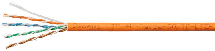 

Кабель витая пара U/UTP 5e кат. 4 пары Cabeus UTP-4P-Cat.5e-SOLID-LSZH-100 (24 AWG), одножильный, оранжевый, LSZH, нг(А)-HF, (100 м), UTP-4P-Cat.5e-SOLID-LSZH-100