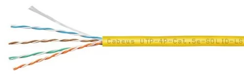Cabeus UTP-4P-Cat.5e-SOLID-LSZH-YL