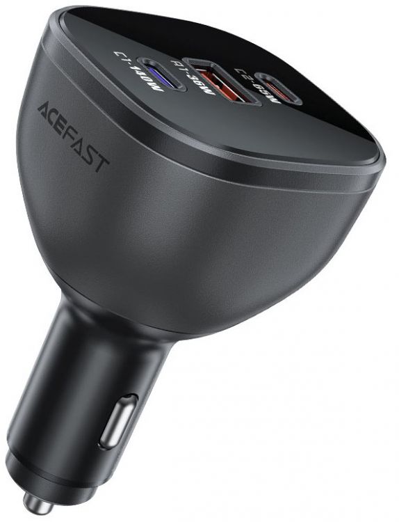 

Зарядное устройство автомобильное ACEFAST B14 165W 2*USB-C+USB-A 3-port car charger. Цвет: черный, B14