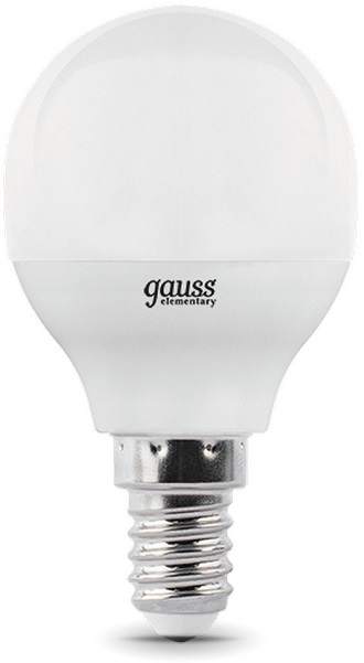 

Лампа светодиодная Gauss 53122 LED Elementary Шар 12W 920lm E14 4100K, 53122