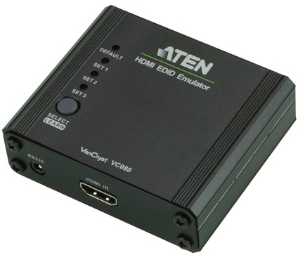 цена Адаптер Aten VC080-AT эмулятор EDID, HDMI, Female, без БП, (макс.разр.1920*1200 60Hz)
