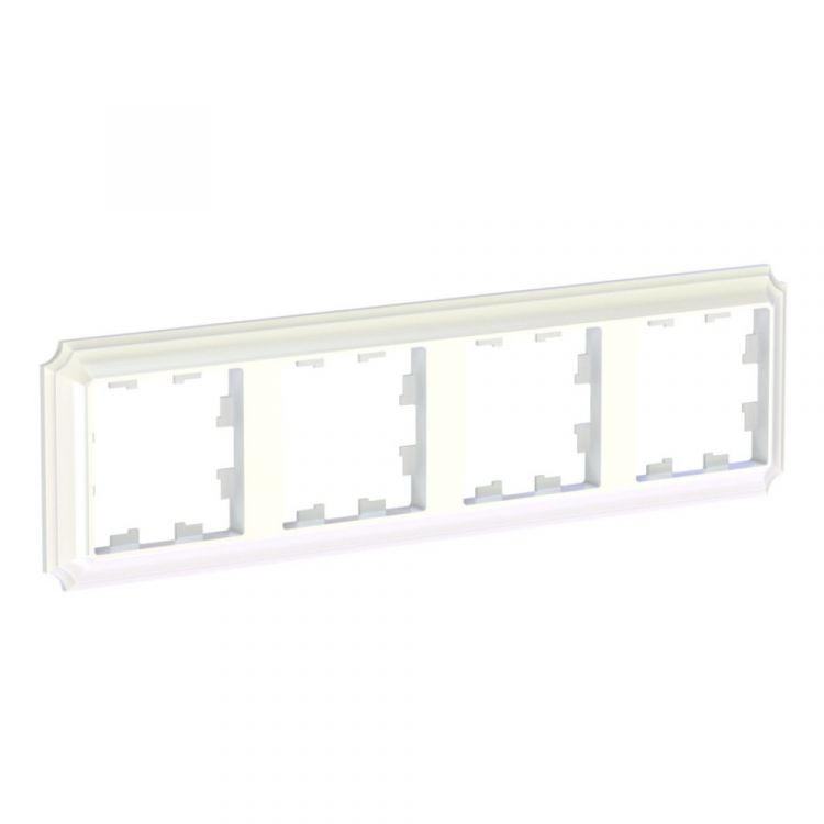 

Рамка четверная Systeme Electric ATN100404 AtlasDesign ANTIQUE универсальная, Жемчуг, ATN100404