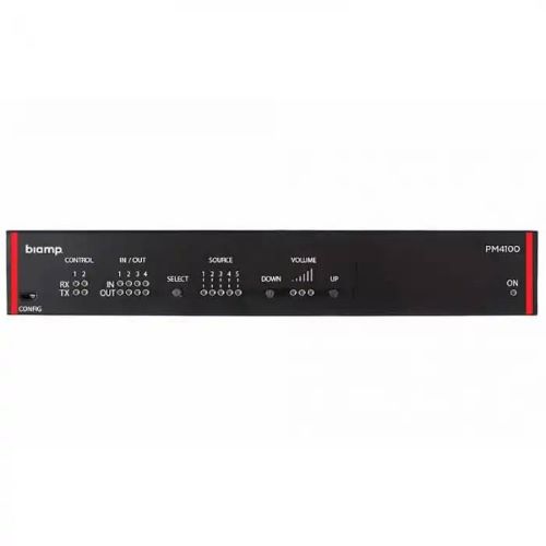 

Предусилитель BIAMP PM4100 912.1888.900/911.1888.900 4 входа, RS-232, питание PoE или 12VDC, PM4100