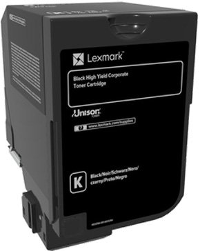 Картридж Lexmark 74C5HKE с тонером черного цвета высокой емкости LRP для организаций (20 000 стр.) д
