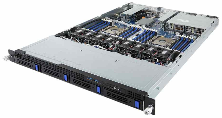 Серверная платформа 1U GIGABYTE R181-340 (2*LGA3647, C621, 24*DDR4 (2933), 4*3.5/2.5 SATA HS, 2.5 SATA, 3*PCIE, 2*Glan, Mlan, VGA, 2*USB 3.0, 2*120