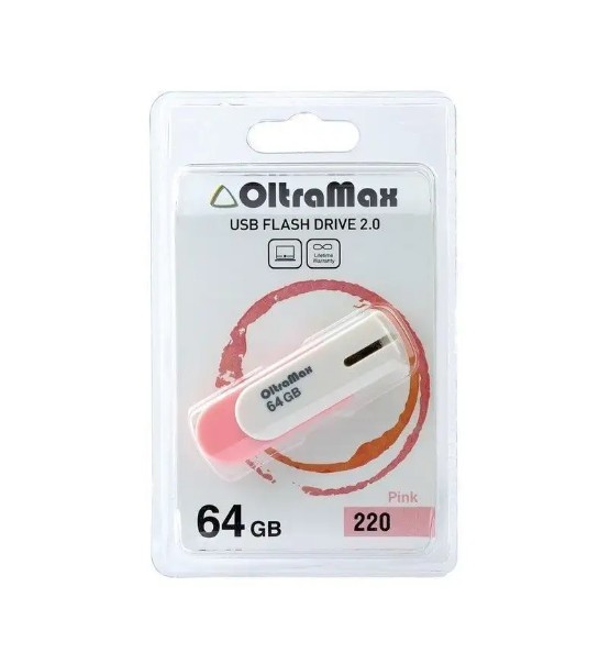 

Накопитель USB 2.0 64GB OltraMax OM-64GB-220-Pink 220 розовый, OM-64GB-220-Pink