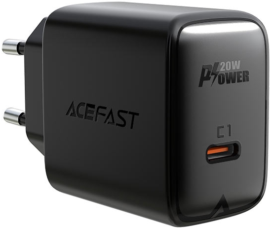 

Зарядное устройство сетевое ACEFAST A1 20W, USB Type-C, чёрное, A1