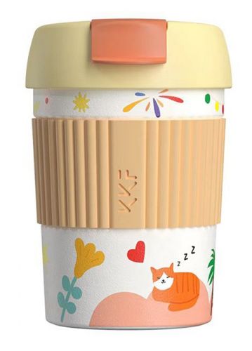 Термостакан -непроливайка KissKissFish Rainbow Vacuum Coffee Tumbler Mini S-U35C-AKI - фото 1