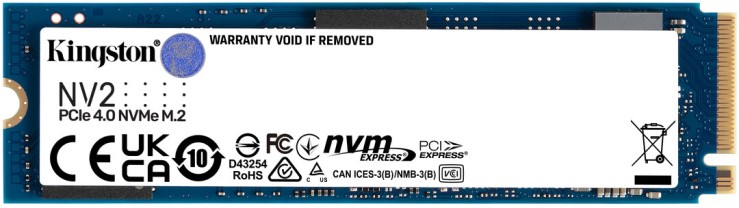 Накопитель SSD M.2 2280 Kingston SNV2S/250G NV2 250GB PCIe 4.0 x4 NVMe 3000/1300MB/s MTBF 1.5M