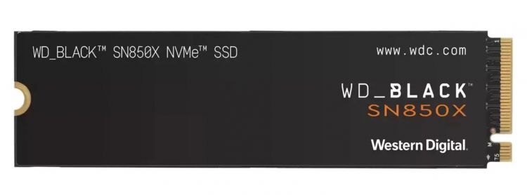 Накопитель SSD Western Digital WDS200T2X0E WD black SN850X 2TB PCIe 4.0 x4 NVMe 3D TLC 7300/6600MB/s IOPs 1200K/1100K TBW 1200 DWPD 0.3 жесткий диск ssdm 2 2tb kingston nv2 pcie 4 x4 r3500 w2800mb s snv2s 2000g 640 tbw