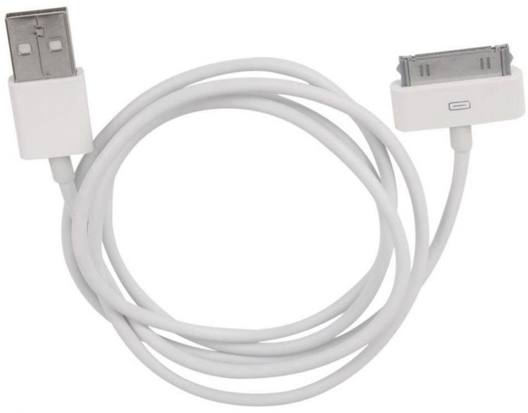 

Кабель интерфейсный USB 2.0 Cablexpert AM/Apple CC-USB-AP1MW для iPhone/iPod/iPad, 1м, белый, пакет, AM/Apple