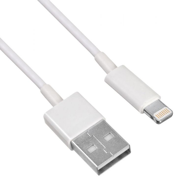 

Кабель интерфейсный Buro USB-IP-1.2W2A USB (m)-Lightning (m) 1.2м белый 1478077, USB-IP-1.2W2A