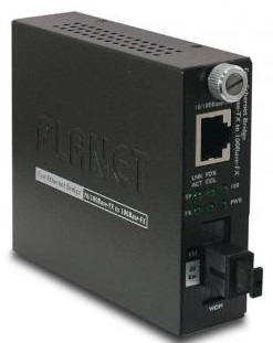 

Медиа-конвертер Planet FST-806A60 10/100Base-TX, 100Base-FX (SC WDM), волокно Single-mode, длина волны TX: 1310 / RX: 1550, дальность 60км, FST-806A60