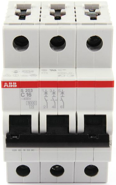 

Автоматический выключатель ABB 2CDS253001R0164 S203 3P 16А (С) 6kA, 2CDS253001R0164