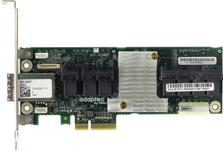 

Экспандер SAS Adaptec AEC-82885T 2283400-R 12Gb/s, 24i/8e ports, PCI-e x4, AEC-82885T