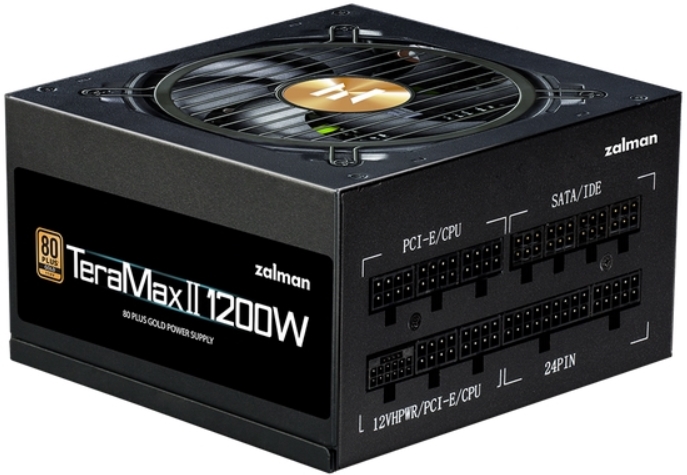 

Блок питания ATX Zalman ZM1200-TMX2 1200W, APFC, 120mm Fan, 80+ Gold Gen5, Full Modular, Retail, ZM1200-TMX2