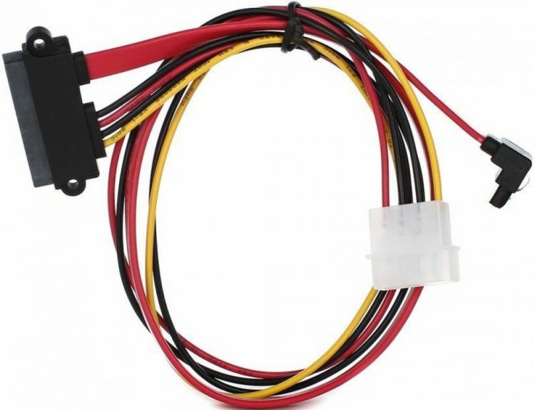 

Переходник VCOM VHC7702 molex+SATA/SATA, 15pin+7pin, (длина инт - 45см, питание - 15см), VHC7702