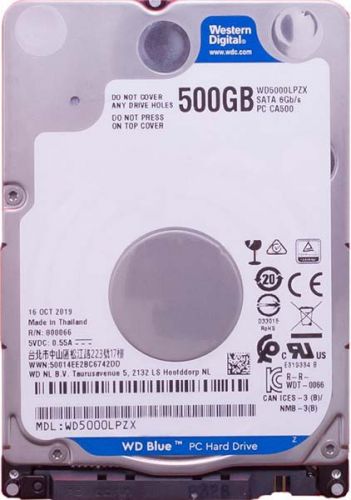 Жесткий диск 500GB SATA 6Gb/s Western Digital WD5000LPZX WD Blue 2.5