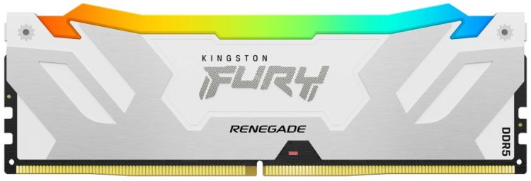 Модуль памяти DDR5 32GB Kingston FURY KF560C32RWA-32 Renegade Silver/White RGB XMP 6000MHz CL32 2RX8 1.35V 16Gbit retail - фото 1