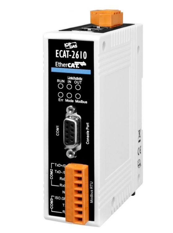 

Преобразователь ICP DAS ECAT-2610 CR EtherCAT to Modbus RTU Gateway (RoHS), ECAT-2610 CR