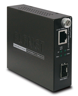 

Медиа-конвертер Planet GST-805A 10/100/1000Base-T to 1000Base-LX/SX(mini-GBIC, SFP)управляемый с SFP разъемом, GST-805A